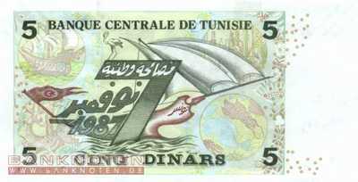 Tunesien - 5  Dinars (#092_UNC)