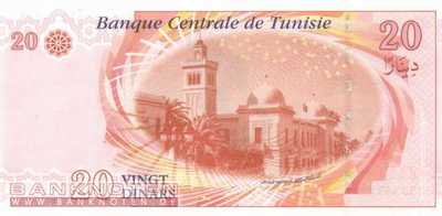 Tunesia - 20  Dinars (#093a_UNC)