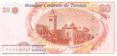 Tunesia - 20  Dinars (#093b_UNC)