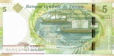 Tunesien - 5  Dinars (#095_UNC)
