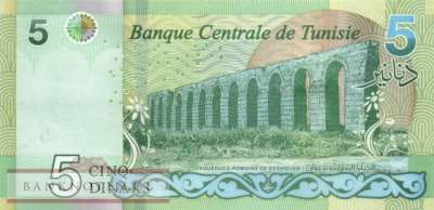 Tunesia - 5  Dinars (#098_UNC)