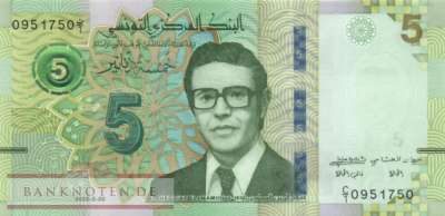 Tunesien - 5  Dinars (#098_UNC)