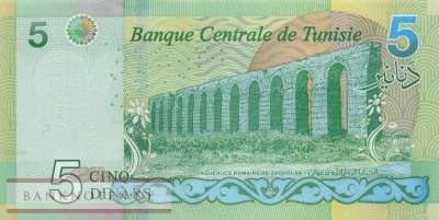 Tunesien - 5  Dinars (#098b_UNC)