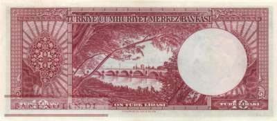 Türkei - 10  Lira (#157a_XF)