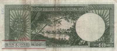 Turkey - 10  Lira (#161a_F)