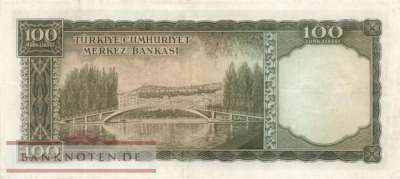 Türkei - 100  Lira (#167a_VF)