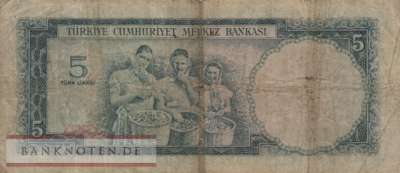 Türkei - 5  Lira (#173a_VG)