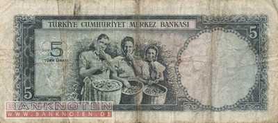 Türkei - 5  Lira (#174a_VG)