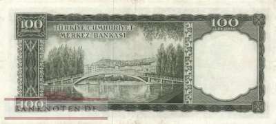 Turkey - 100  Lira (#177a_VF)