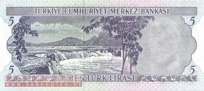 Türkei - 5  Lira (#185_UNC)