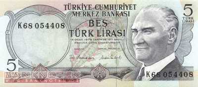 Turkey - 5  Lira (#185_UNC)