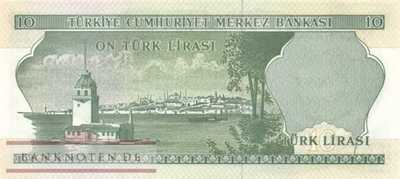 Turkey - 10  Lira (#186_UNC)
