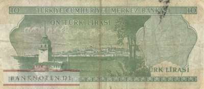 Türkei - 10  Lira (#186_F)