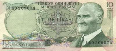 Türkei - 10  Lira (#186_VF)