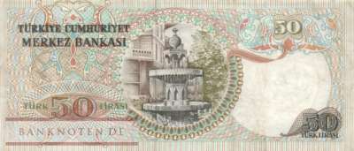 Türkei - 50  Lira (#188-1-1_VF)