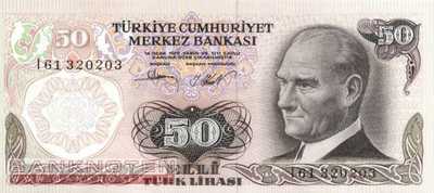 Türkei - 50  Lira (#188-2_UNC)