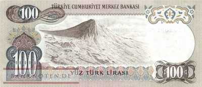 Turkey - 100  Lira (#189b-1_UNC)