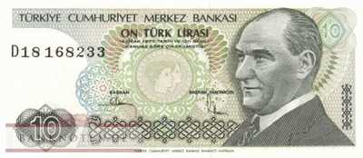 Türkei - 10  Lira (#193-1_UNC)