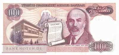 Türkei - 100  Lira (#194a-U1_UNC)