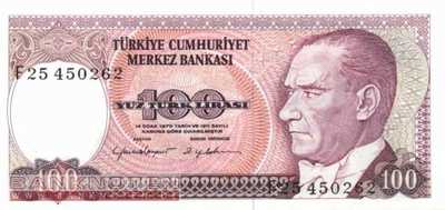 Turkey - 100  Lira (#194b_UNC)