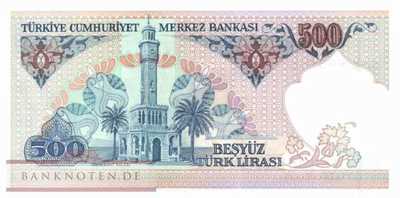 Türkei - 500  Lira (#195-3_UNC)