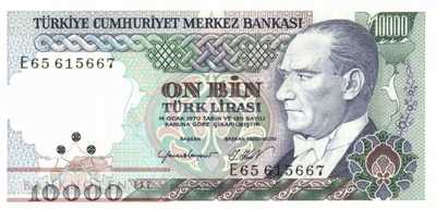 Turkey - 10.000  Lira (#199b_UNC)