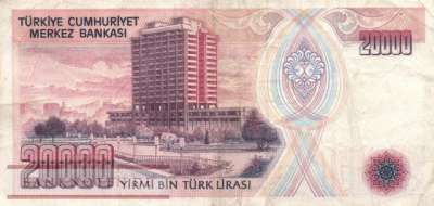 Türkei - 20.000  Lira (#201a_VF)