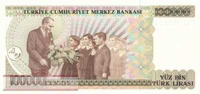 Türkei - 100.000  Lira (#205b_UNC)