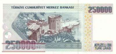 Turkey - 250.000  Lira (#207-U1_UNC)