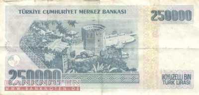 Türkei - 250.000  Lira (#211_VF)