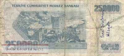 Turkey - 250.000  Lira (#211_VG)