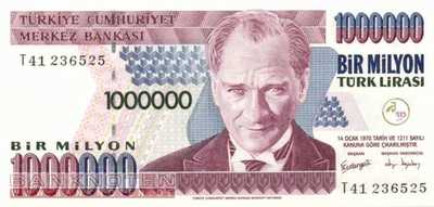 Turkey - 1 Million  Lira (#213-2_UNC)
