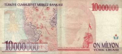 Türkei - 10 Millionen Lira (#214-1_VG)