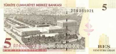 Türkei - 5  New Lira (#217-2_UNC)