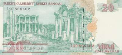 Türkei - 20  New Lira (#219-2_AU)