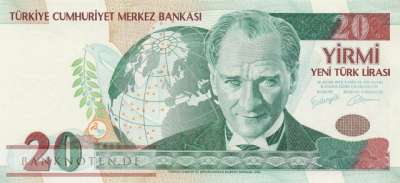 Türkei - 20  New Lira (#219-2_AU)