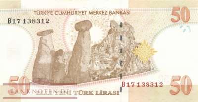Turkey - 50  New Lira (#220-1_XF)