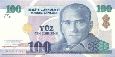 Turkey - 100  New Lira (#221_UNC)