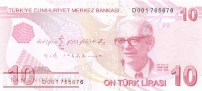 Turkey - 10  Lira (#223d_UNC)