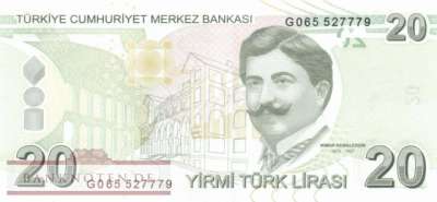 Turkey - 20  Lira (#224f-G_UNC)