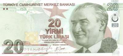 Türkei - 20  Lira (#224f-G_UNC)