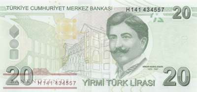Turkey - 20  Lira (#224g-H_UNC)