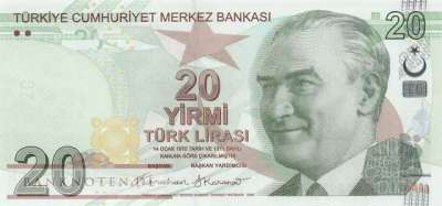 Türkei - 20  Lira (#224g-H_UNC)