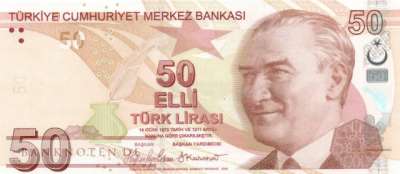 Türkei - 50  Lira (#225f_UNC)