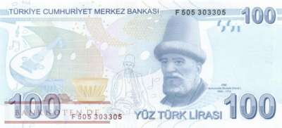 Turkey - 100  Lira (#226d_UNC)