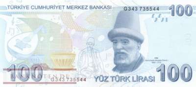 Turkey - 100  Lira (#226e_UNC)