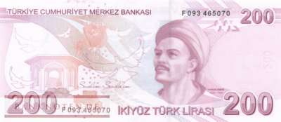 Turkey - 200  Lira (#227e-F_UNC)