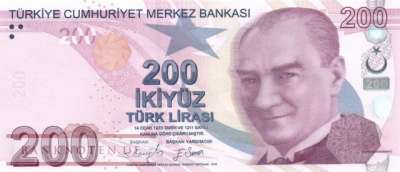 Turkey - 200  Lira (#227e-F_UNC)