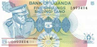 Uganda - 5  Shillings (#005_A_UNC)