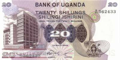 Uganda - 20  Shillings (#012b_UNC)